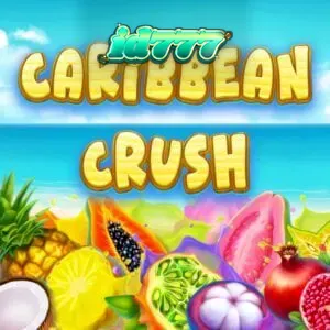 Tampilan visual slot Caribbean Crush dengan tema tropis dan mekanisme Cascade+